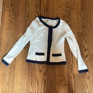 White and blue banana republic XS sweater.